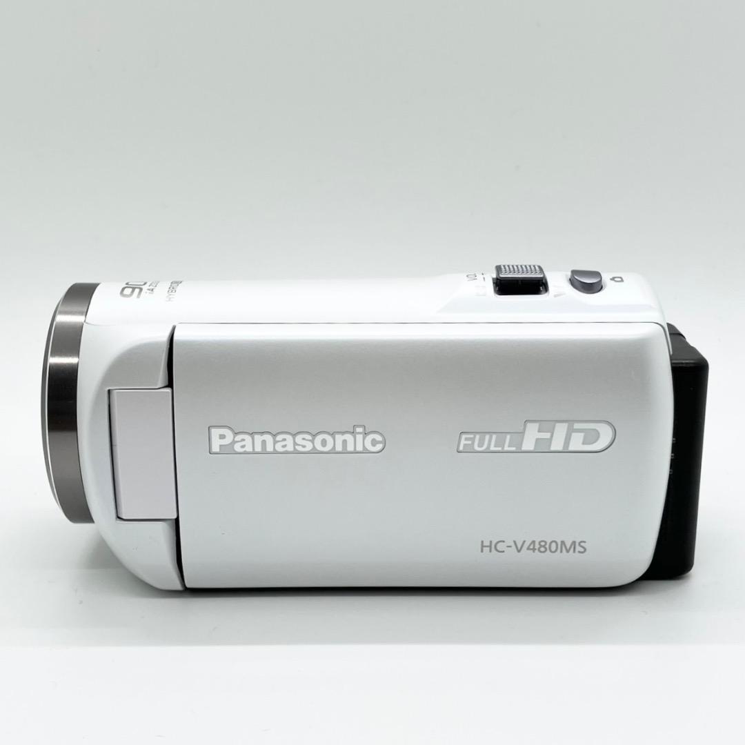 美品✨パナソニック HC-V480MS ホワイト ビデオカメラレコーダー 中古