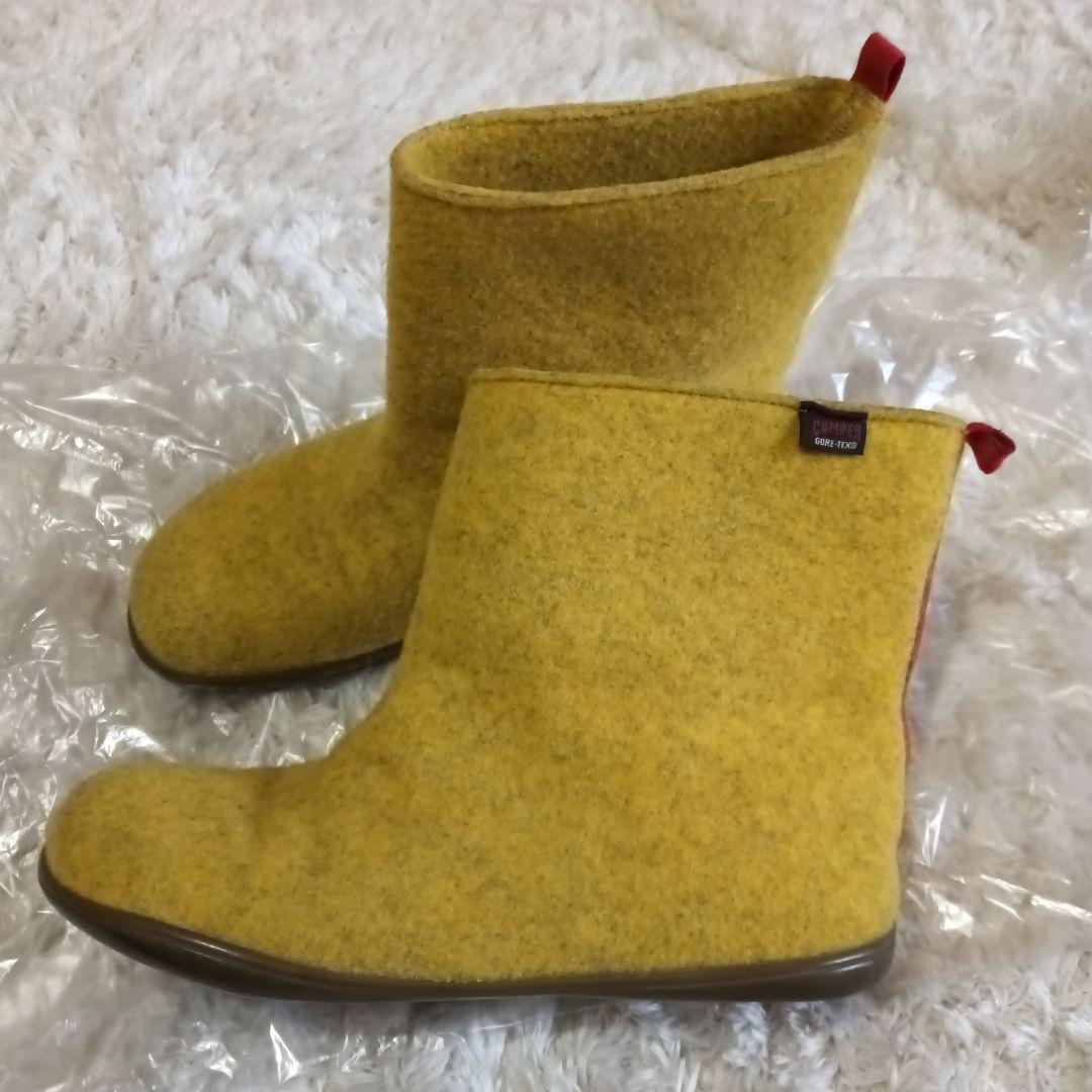 CAMPER カンペールウールブーツ　WABI イエロー　ゴアテックス　ワビ