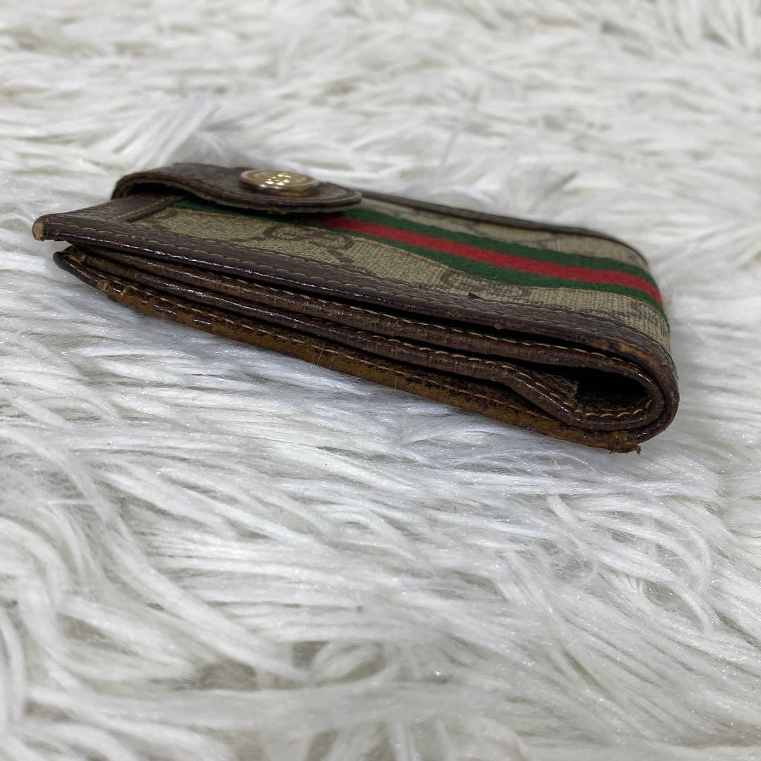 『GUCCI』オールドグッチ シェリーライン GG柄 2つ折り財布