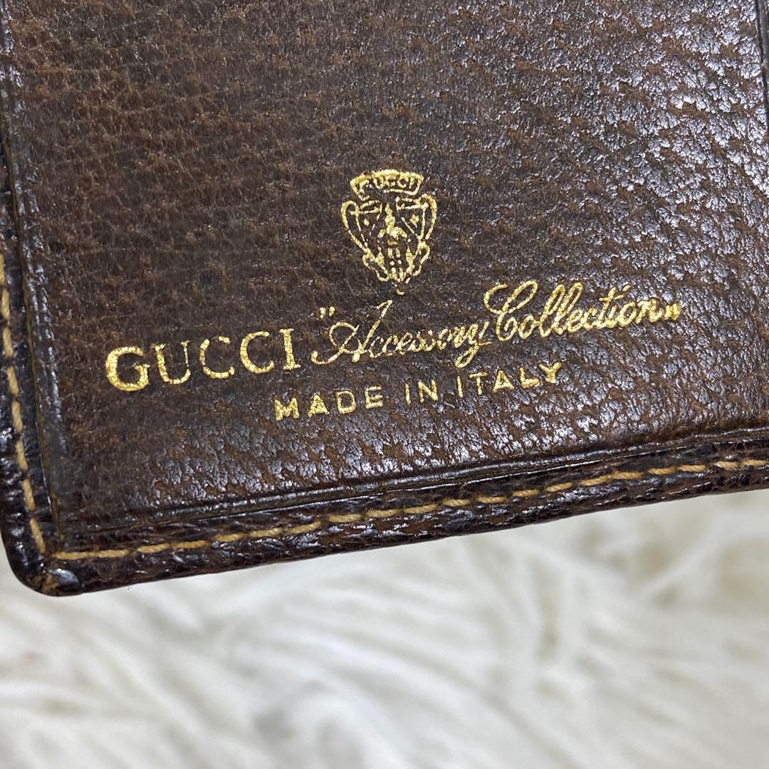 『GUCCI』オールドグッチ シェリーライン GG柄 2つ折り財布