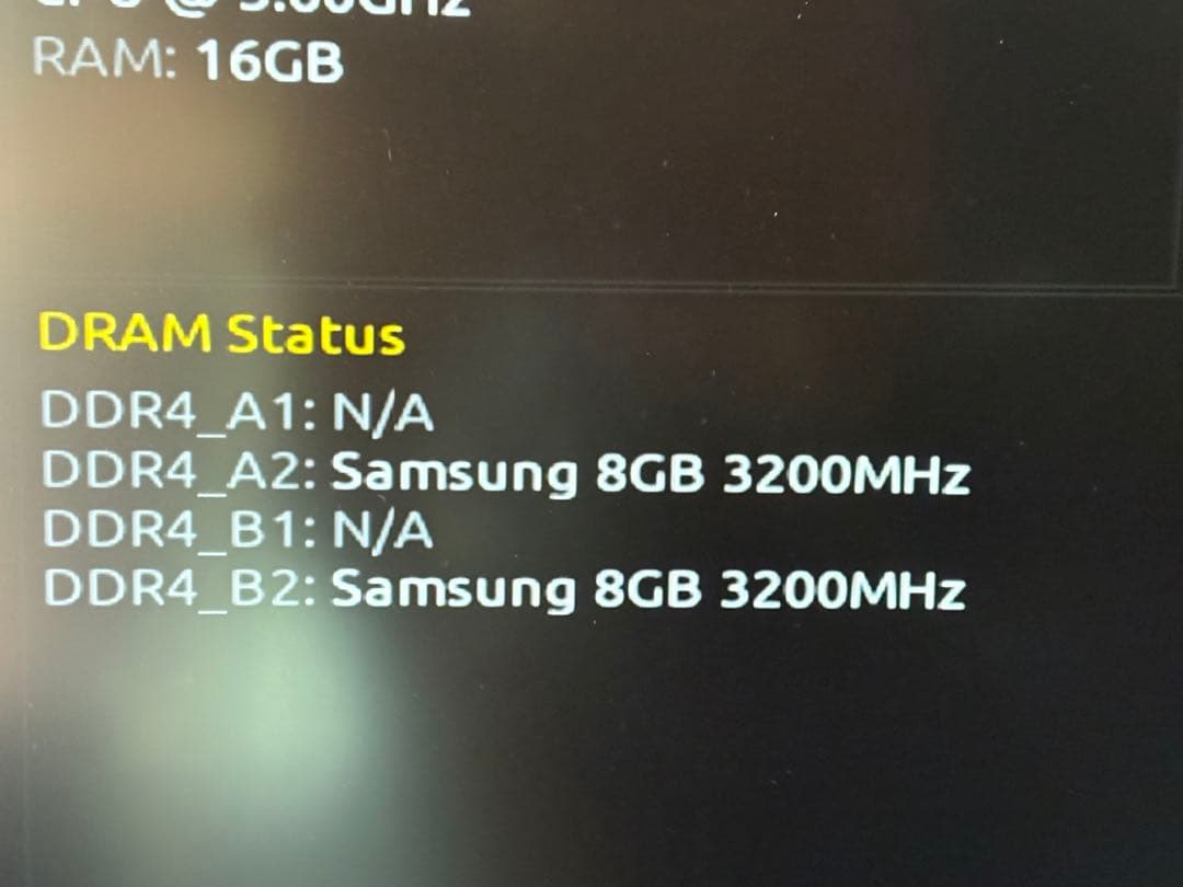 Samsung DDR4 メモリ3200 8GB ×2 合計16GB