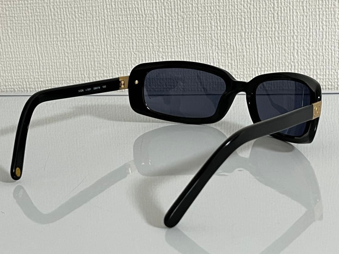 シャネル　オーバル　ブラックレンズサングラス美品　シャネルケース&外箱&クロス付
