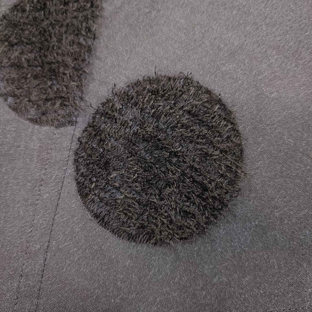 ワイズ　Y’ｓ　ロングスカート　ドット　水玉刺繍　総柄　変形　ネイビー