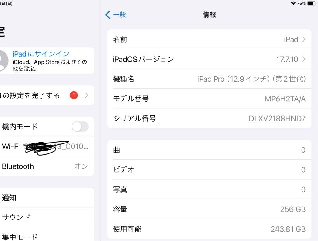 【超美品】Apple iPad Pro 12.9 第2世代 256GB シルバー