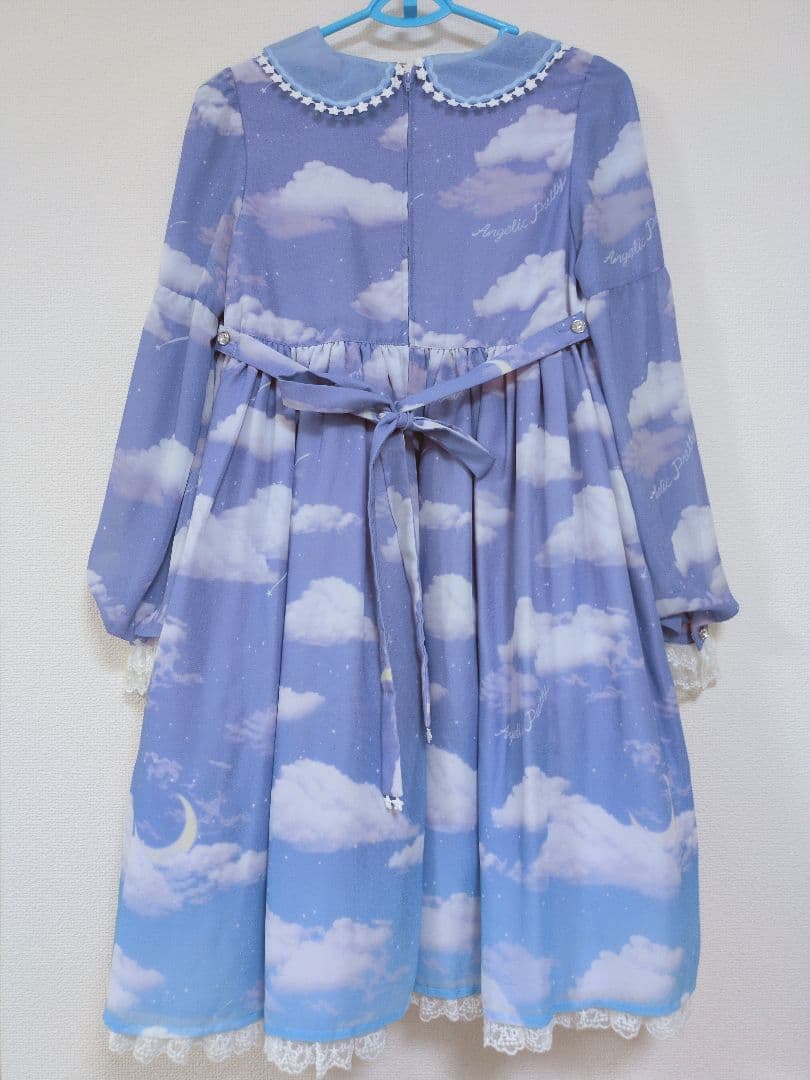 Misty Skyワンピース＆リボンクリップセット ラベンダー×サックス