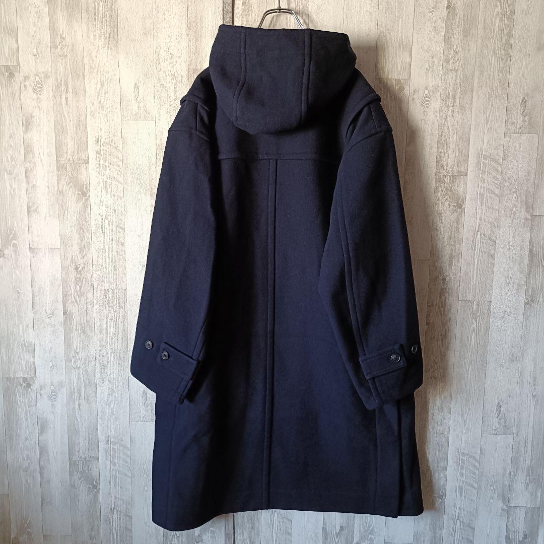 美品 ユニクロ +J ウールオーバーサイズダッフルコート L ネイビー 紺