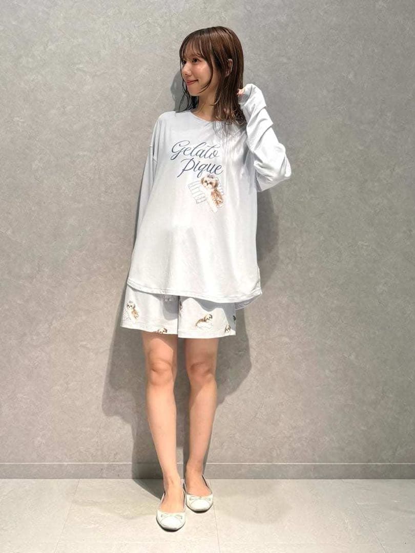 ＊未開封＊シーズー ワンポイント ロンT シーズー柄 ショートパンツ 上下セット