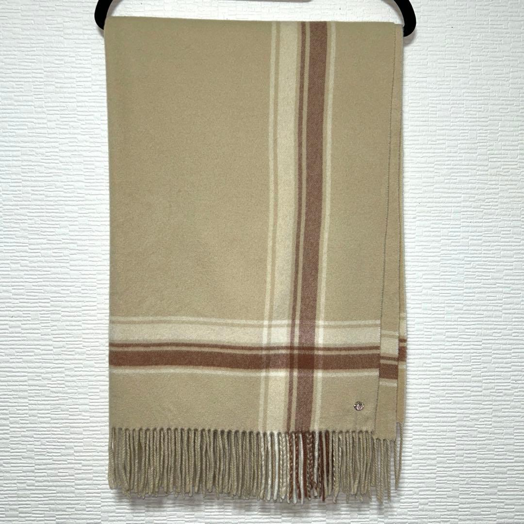 美品 ヘレンカミンスキー カシミヤ100%大判ストール ベージュ 日本製