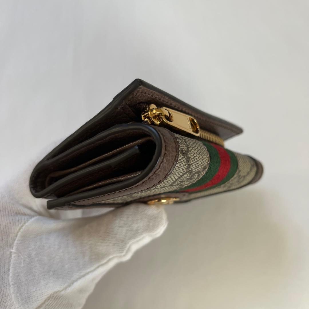 GUCCI グッチ　三つ折り財布　644334 オフィディア　シェリーライン