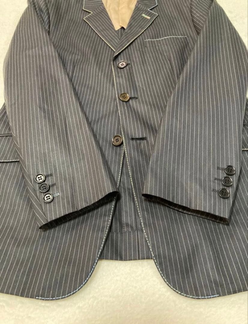 【美品】アールニューボールド マルチストライプ スーツ セットアップ　サイズL