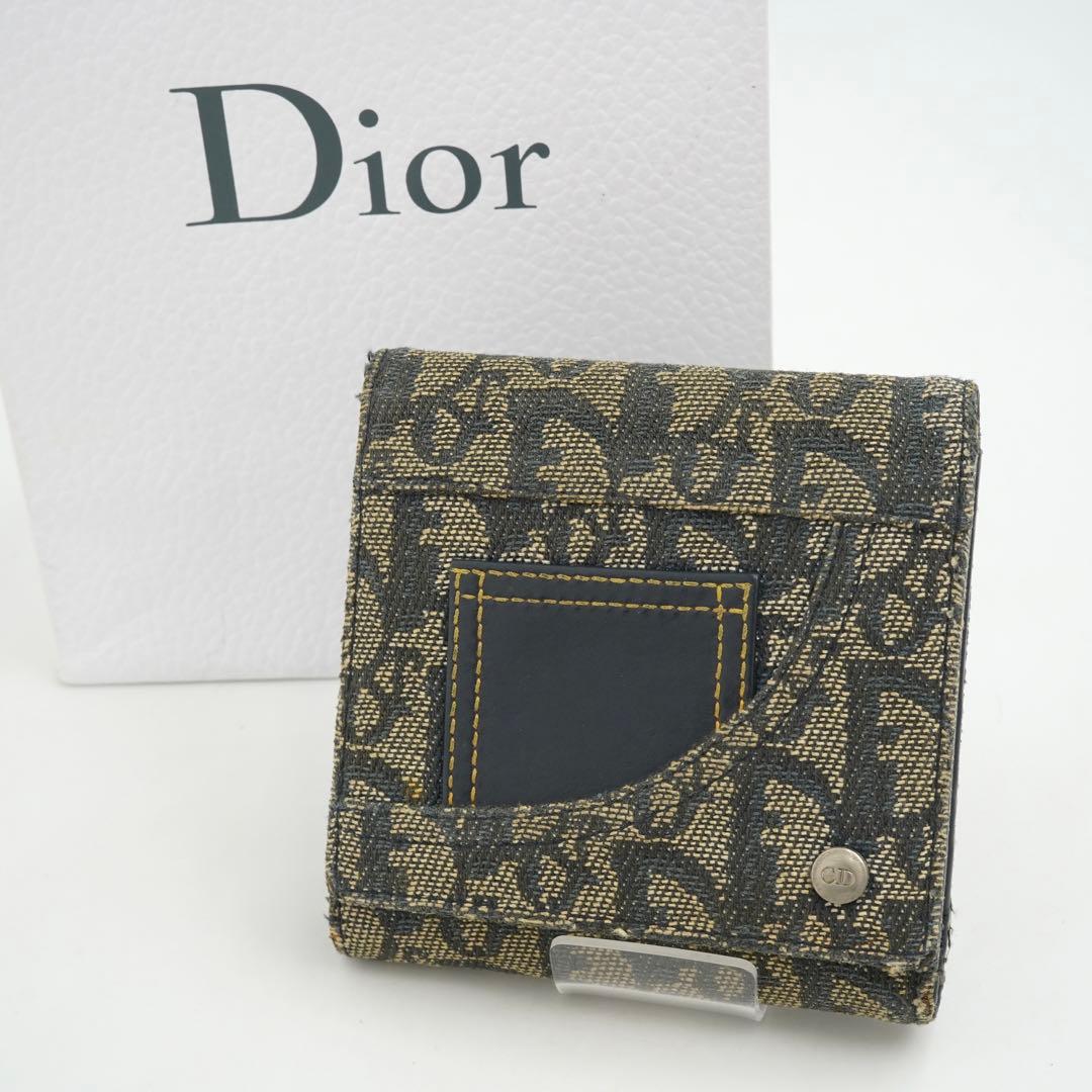 ✨美品✨　Dior ディオール　三つ折り　トロッター　オブリーク　キャンバス