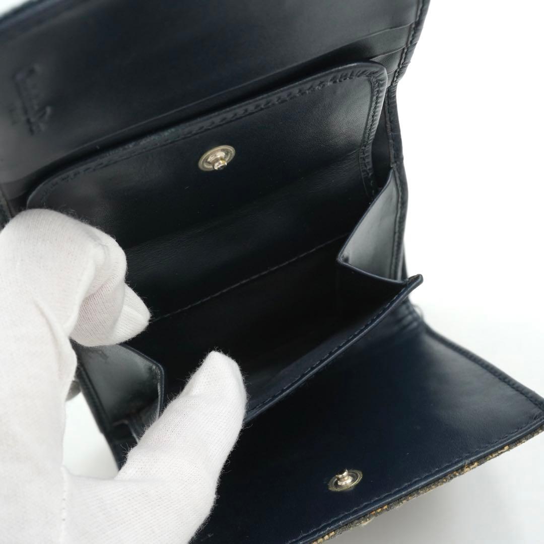 ✨美品✨　Dior ディオール　三つ折り　トロッター　オブリーク　キャンバス