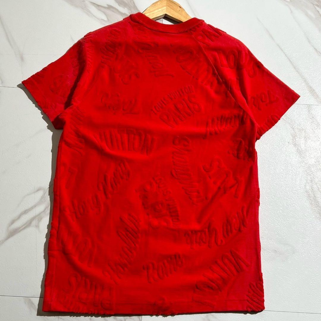 【美品/XS】LOUIS VUITTON ルイヴィトン エンボス Tシャツ 赤