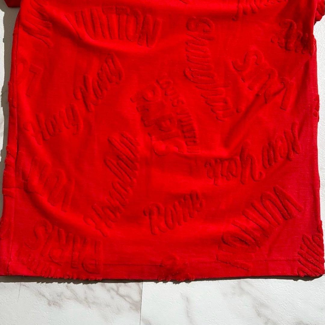 【美品/XS】LOUIS VUITTON ルイヴィトン エンボス Tシャツ 赤