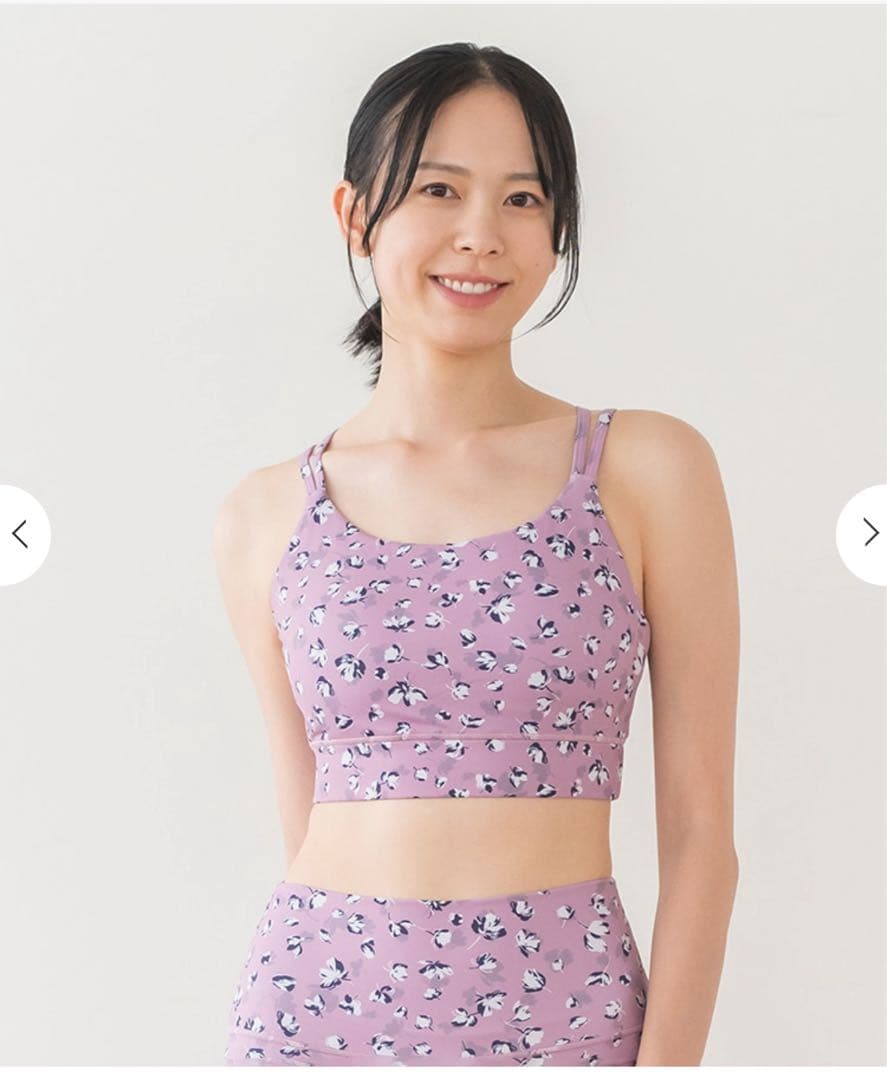 フラワープリントセパレートタンクトップ　M