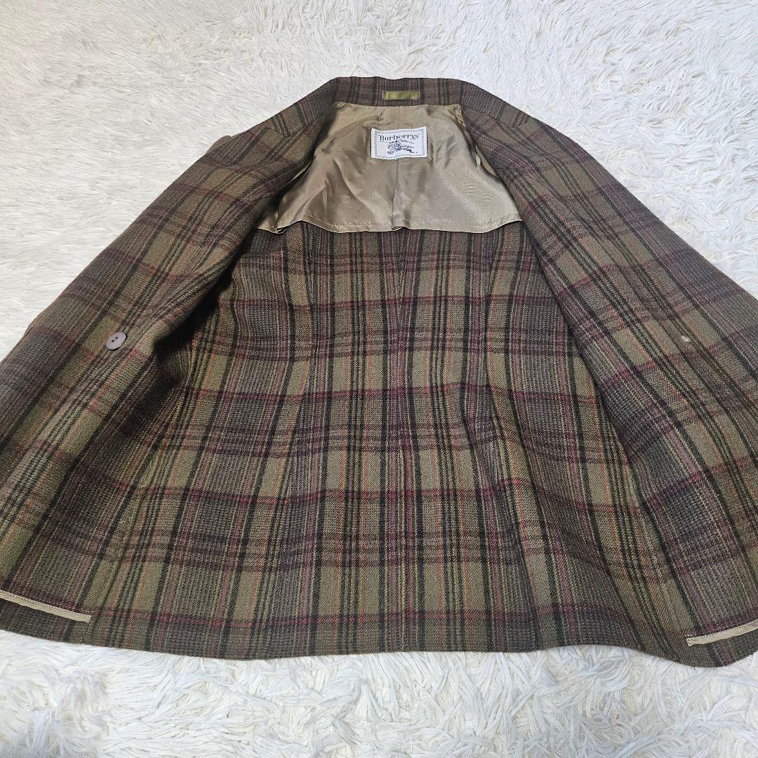 美品 Burberry テーラードジャケット ノバチェック ダブル 9AR