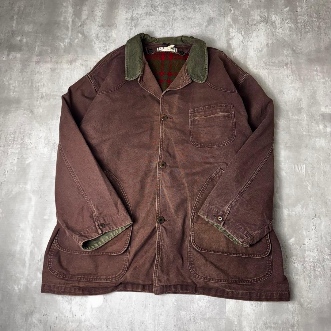 90s LL.Bean ネルライナー付き ダック地 ハンティングジャケット 茶