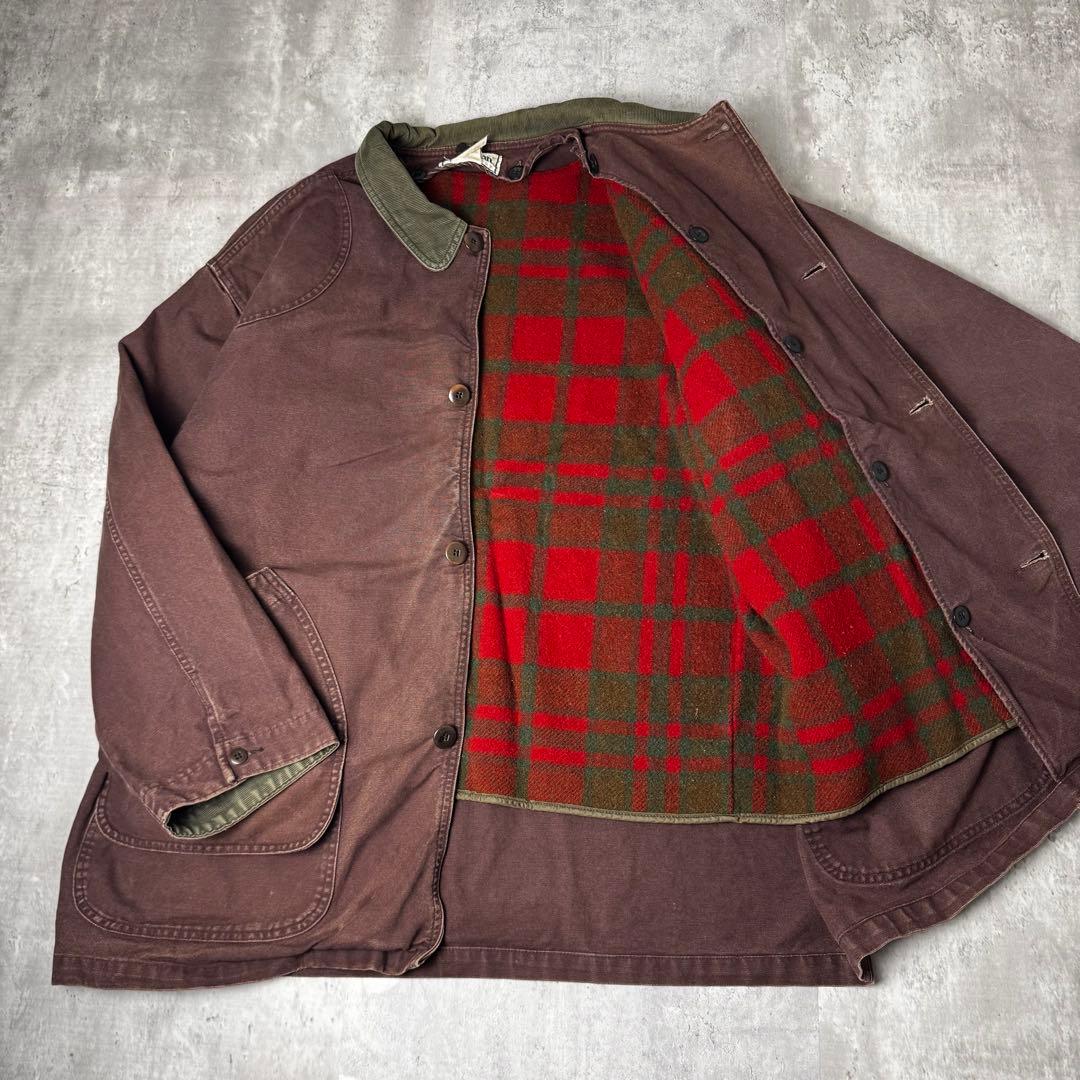 90s LL.Bean ネルライナー付き ダック地 ハンティングジャケット 茶