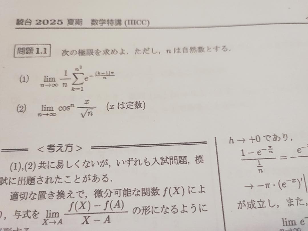 駿台　25年夏期　数学特講Ⅲ　三森司先生　講義・研究問題セット　河合塾鉄緑会東進