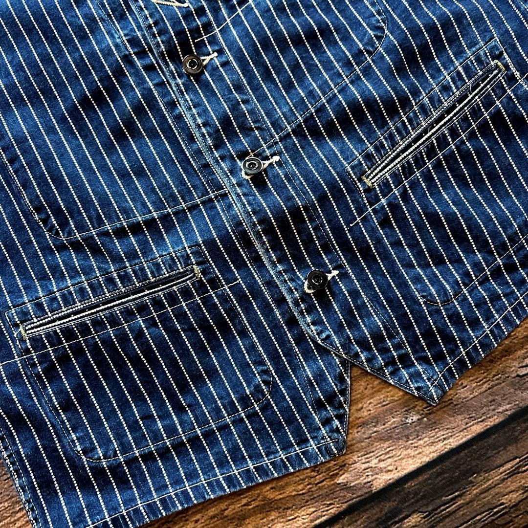 トップス SUGAR CANE / wabash vest denim