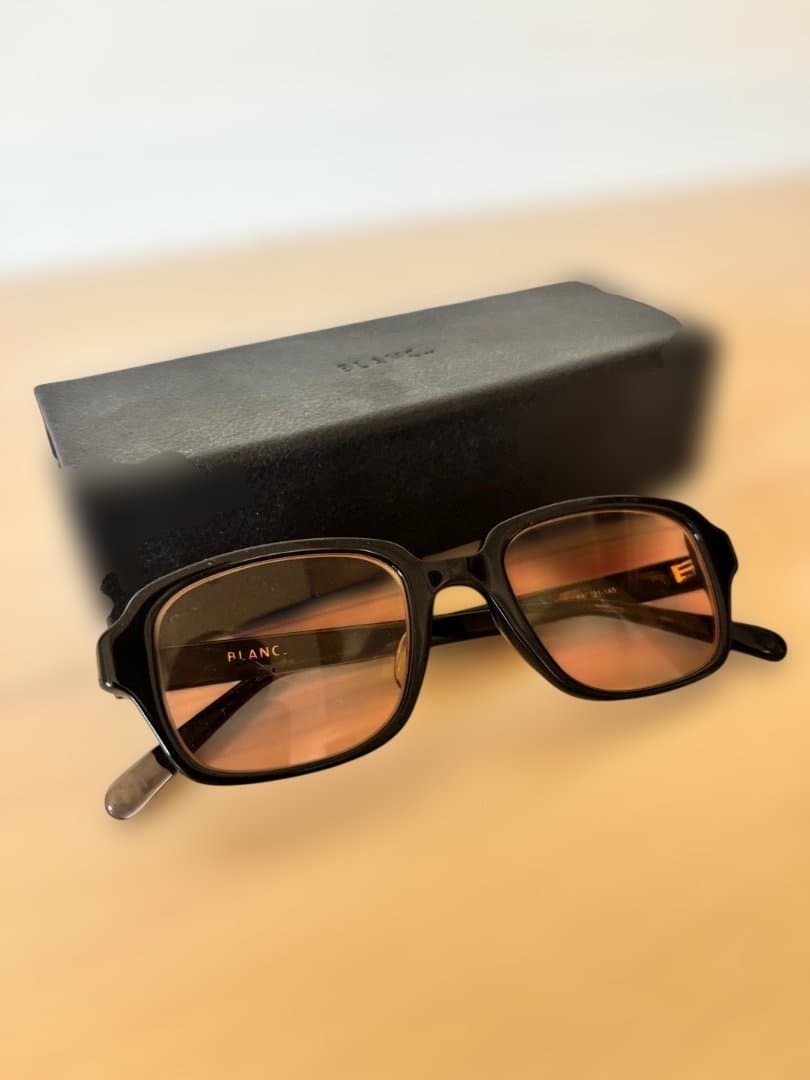BLANC B0023 BLACK ORENGE ケース付き サングラス ブラン