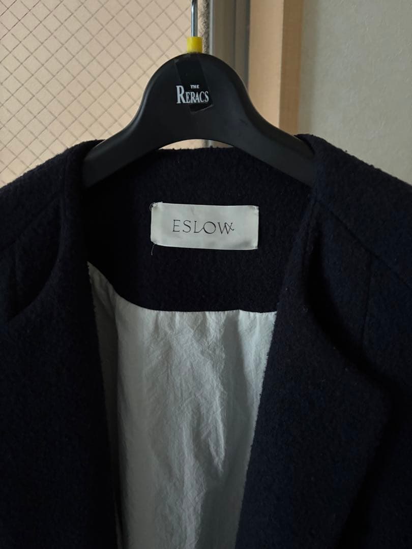 最終お値下げ♩ESLOW ネイビー ロングコートⅠ(クリーニング済)
