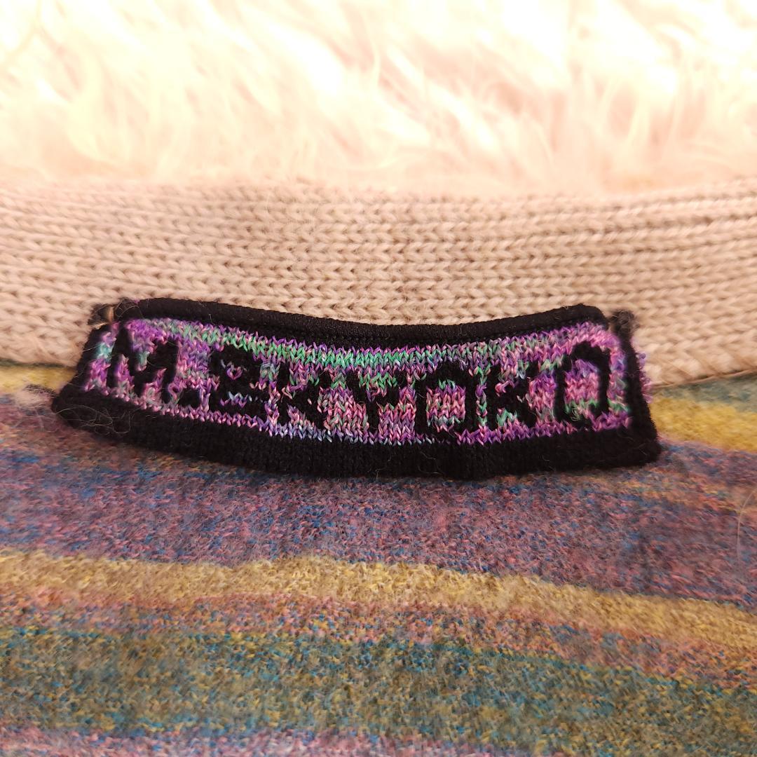 M.&KYOKO　エムアンドキョウコ　カーディガン　ウール　ボーダー　水玉