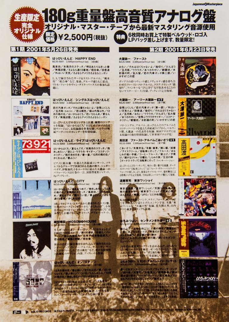 アーリー大瀧詠一 [+7] BZJS-5007 中古LPレコード
