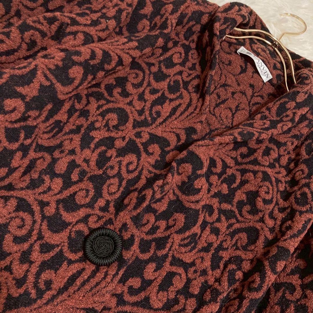 LANVIN タオル生地ジャケット ブラック 42 総柄 高級感 オシャレ