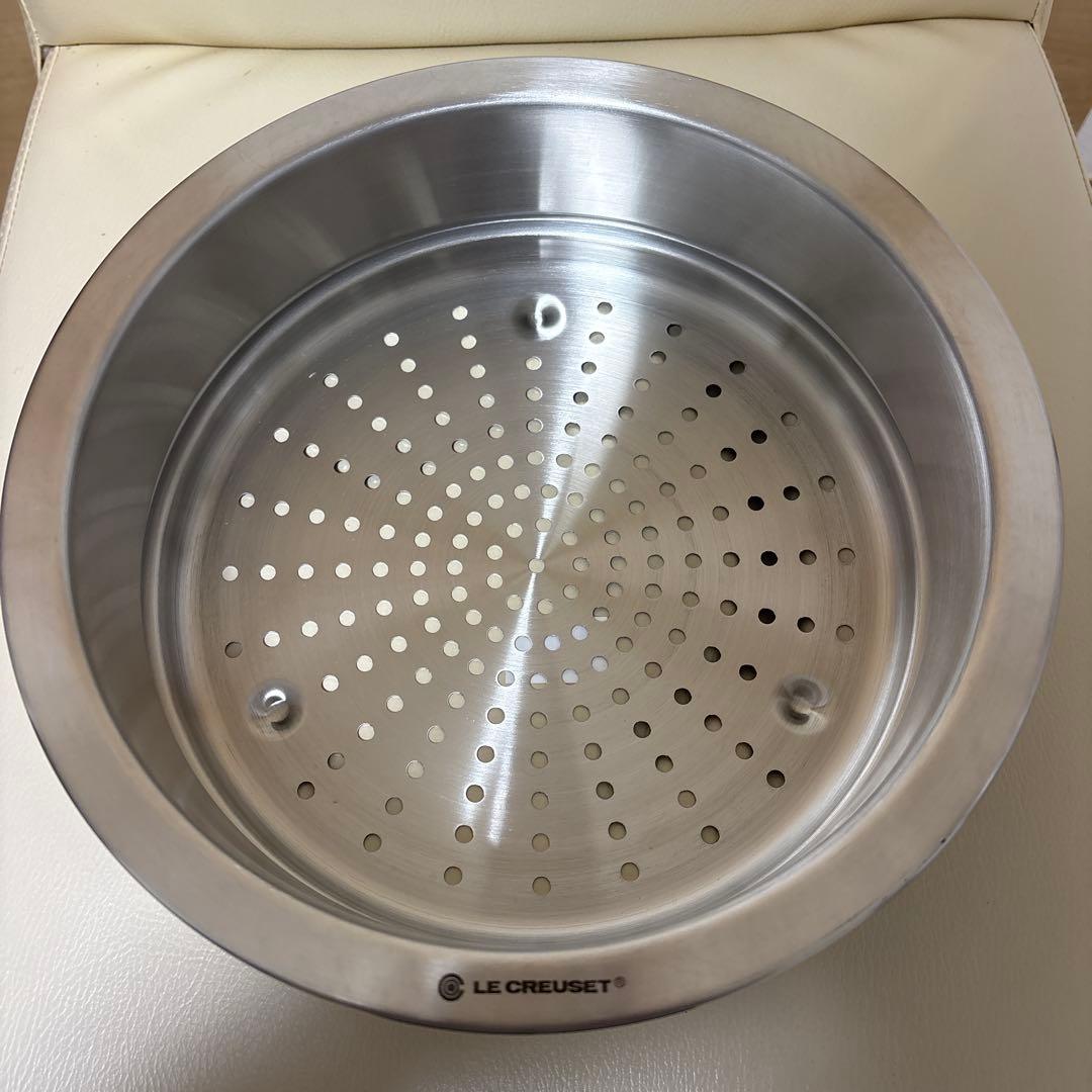 LE CREUSET ルクルーゼ ステンレススチール 蒸し器 22cm