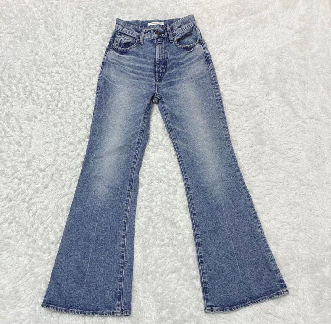 MOUSSY MVS FLARE フレアデニム26インチブルー