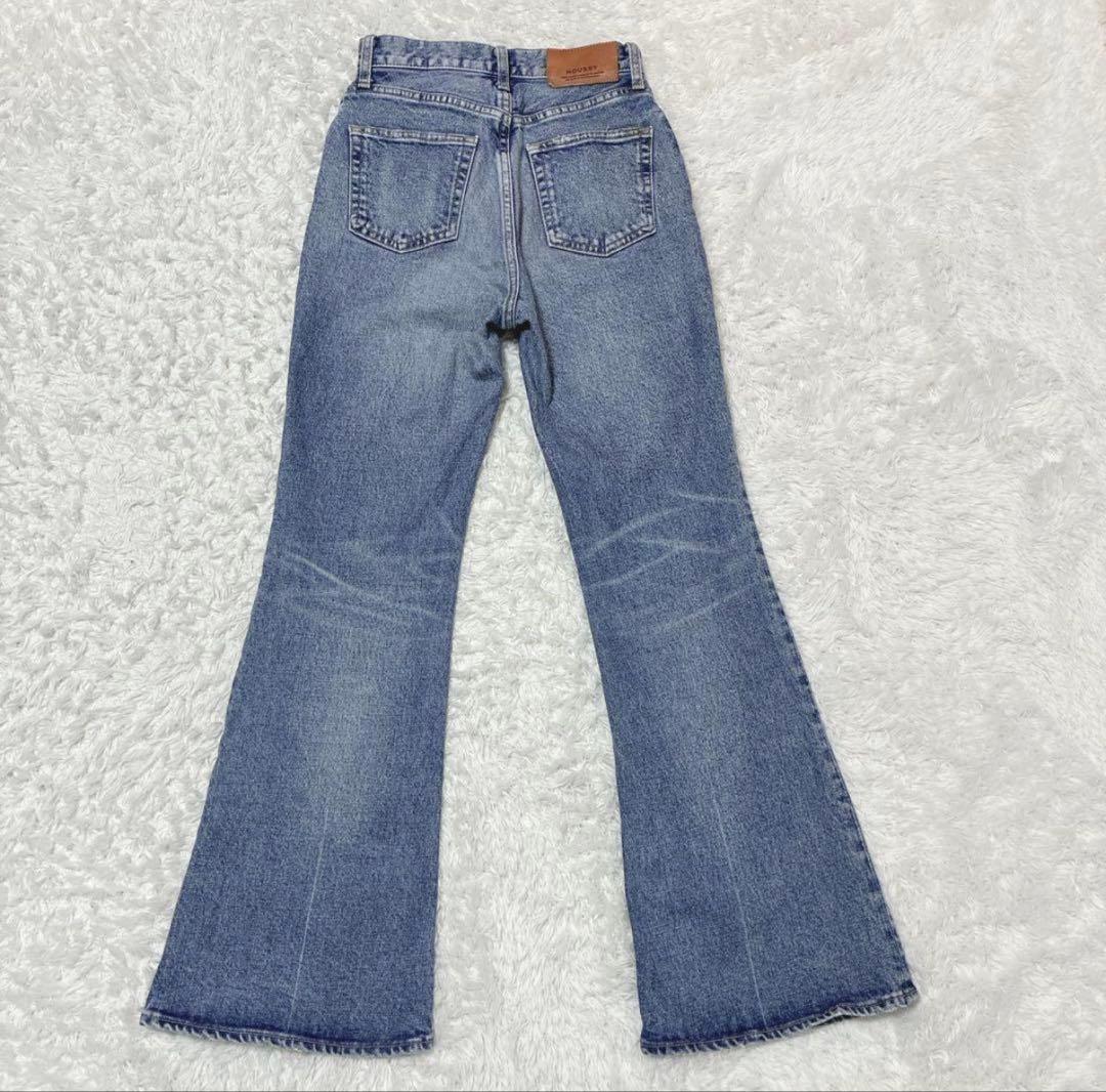 MOUSSY MVS FLARE フレアデニム26インチブルー