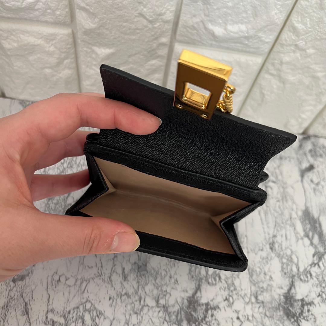 美品 Chloe クロエ ドリュー レザー 二つ折り財布 ミニ財布 ブラック 黒