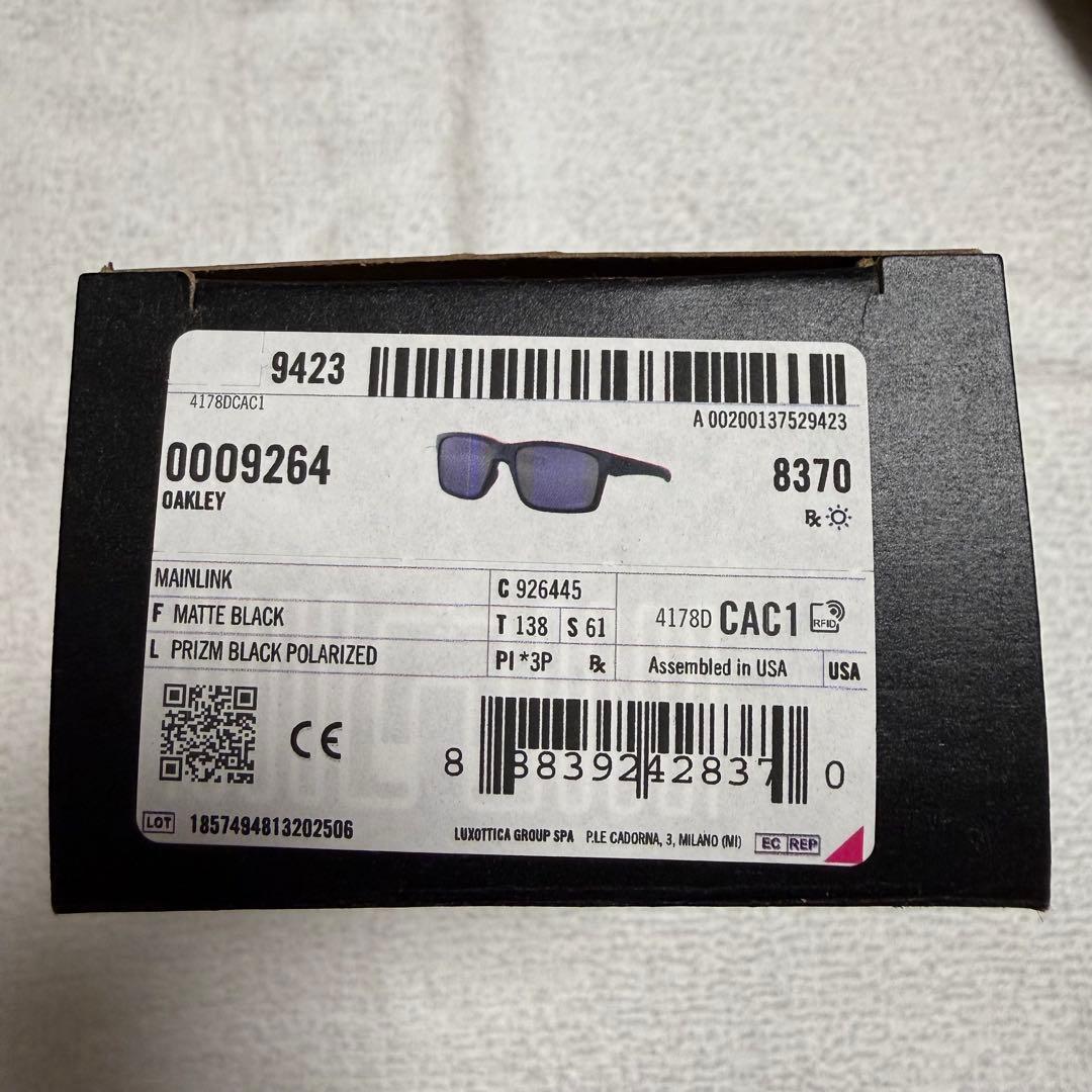 新品 Oakley Mainlink XL oo9264-4561 偏光レンズ