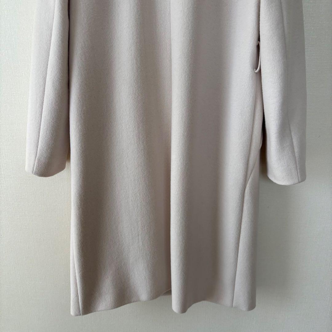 UNTITLED シャーフビーバーノーカラーコート ロングコート