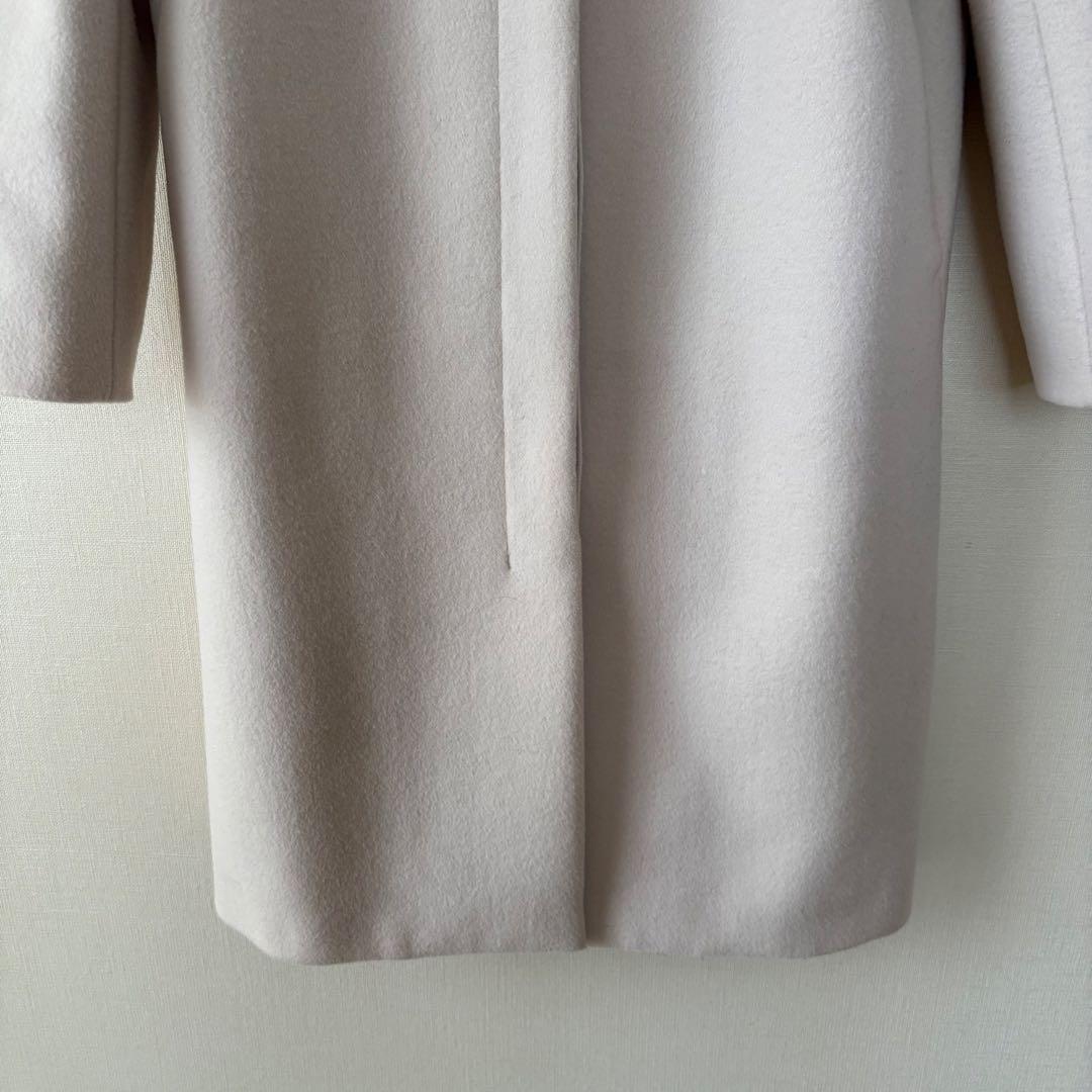 UNTITLED シャーフビーバーノーカラーコート ロングコート