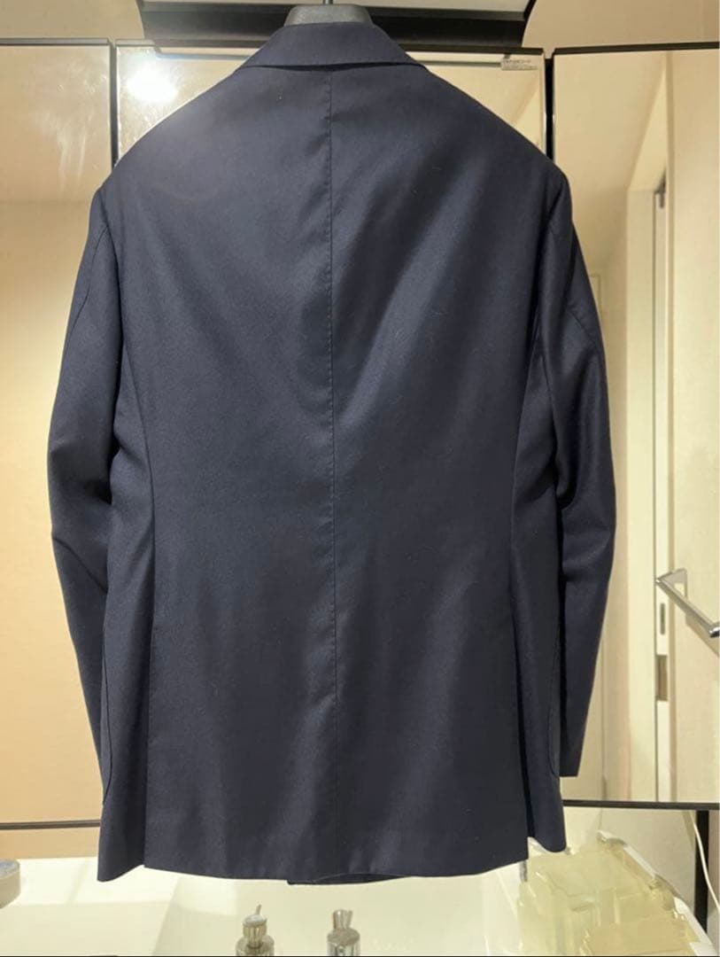 【美品】beamsF ringjacket製 ネイビー ダブルジャケット 46