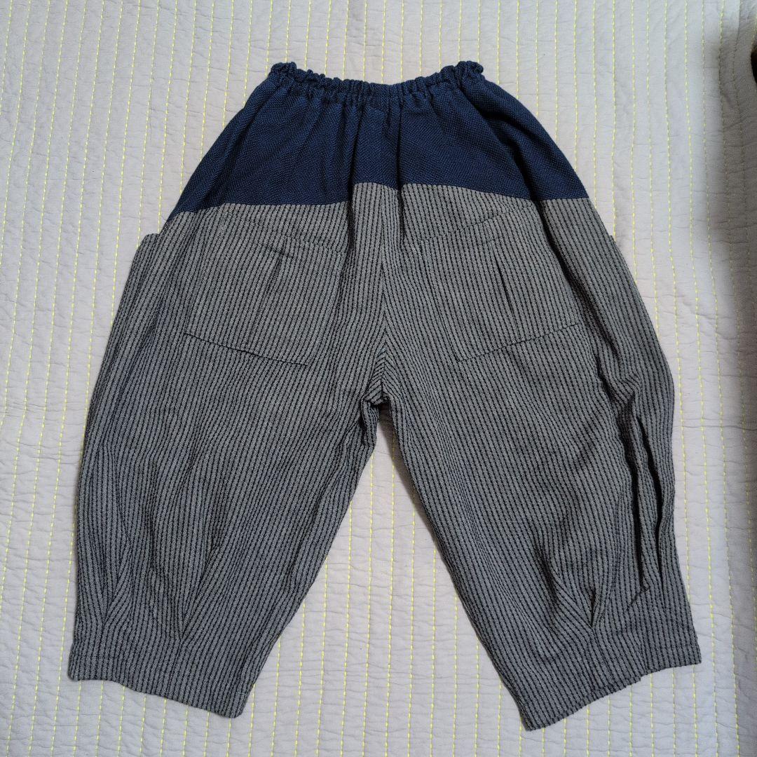 UZUiROちょうちんパンツ 刺し子織り 藍染め