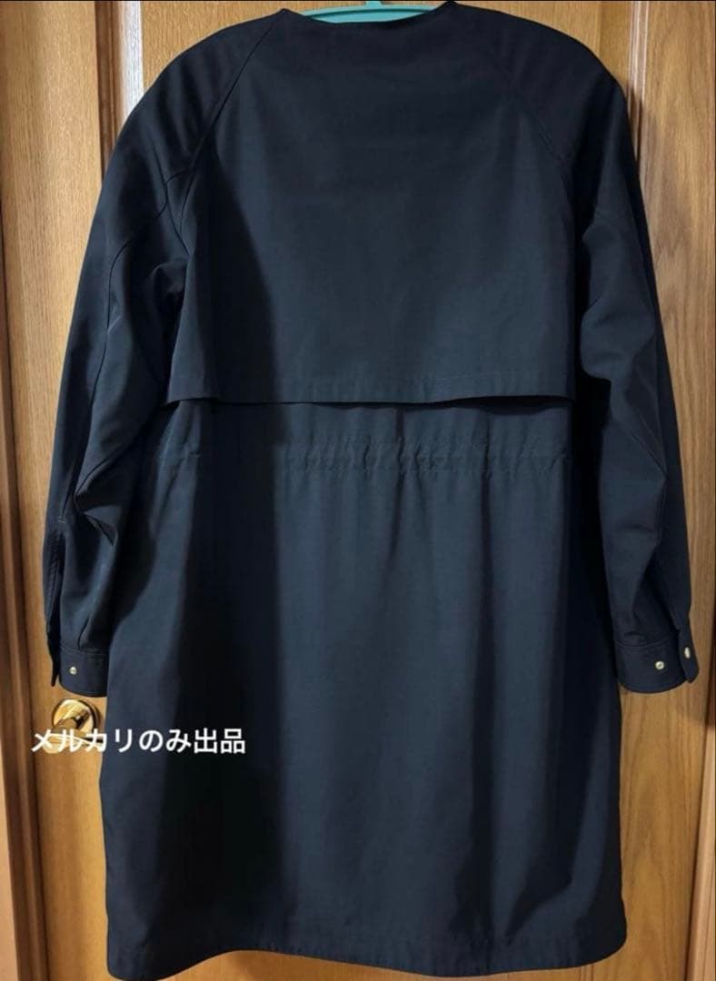 23区 美品 撥水加工ライトツイルノーカラーコート完売色ネイビー