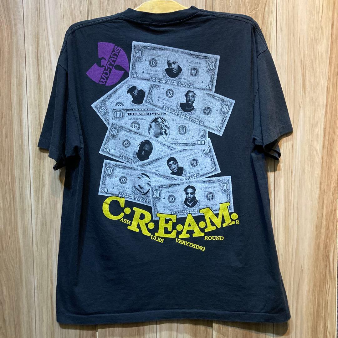 【希少XL】ウータンクラン Tシャツ C.R.E.A.M. 両面プリント 黒