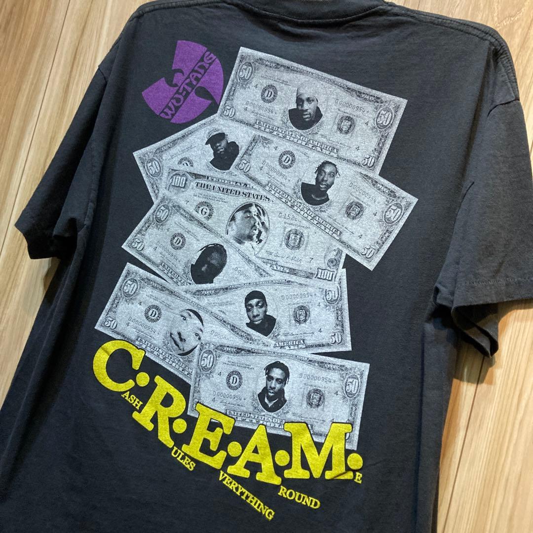 【希少XL】ウータンクラン Tシャツ C.R.E.A.M. 両面プリント 黒