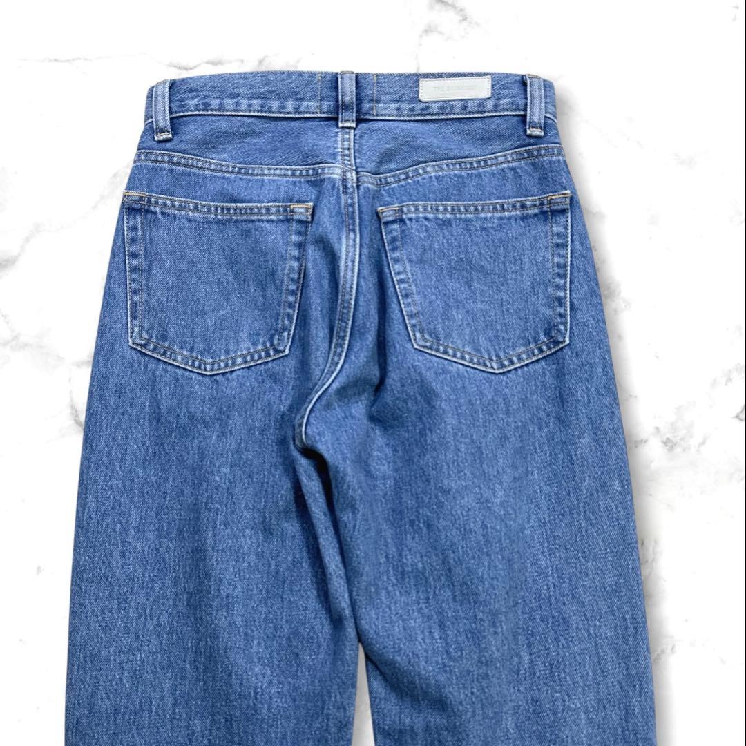 極美品 24 シシクイ クラッシックデニム インディゴ ストレート 革パッチ