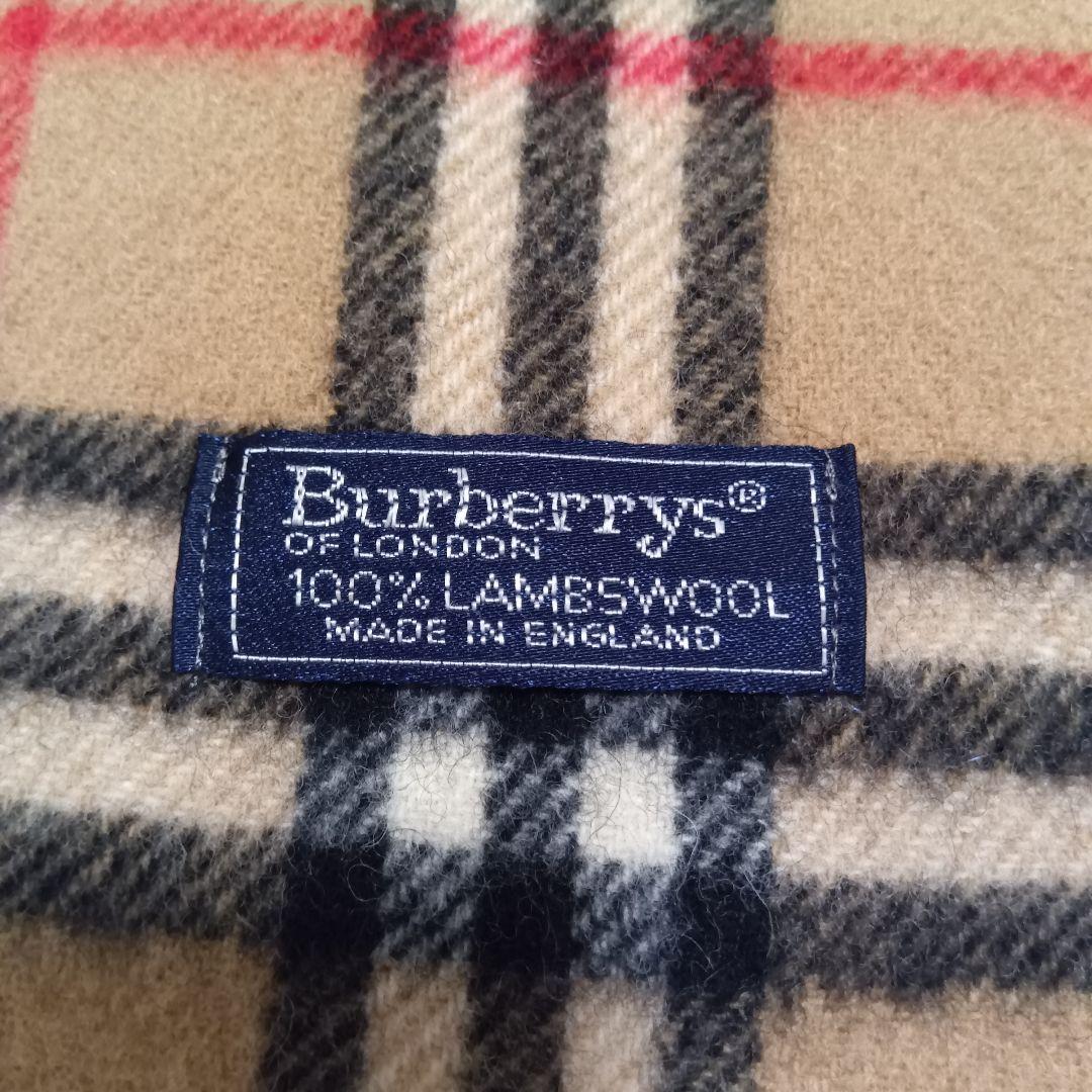 美品 BURBERRY バーバリー ラムウール 100％ マフラー ノバチェック