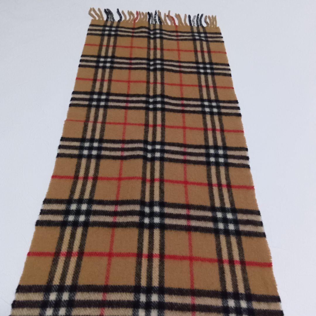 美品 BURBERRY バーバリー ラムウール 100％ マフラー ノバチェック