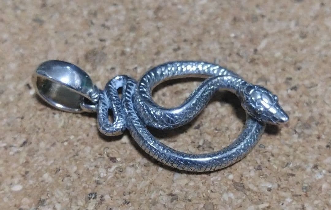 かすう工房 ペンダント 蛇 巳 ヘビ ネックレス シルバーアクセサリー