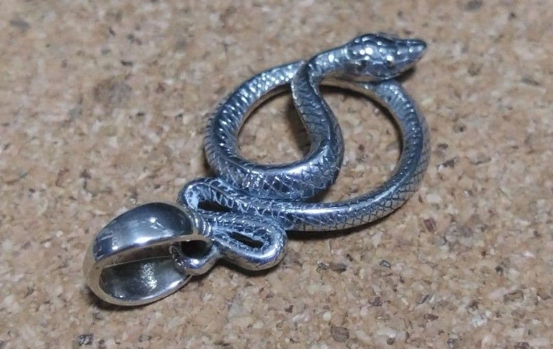 かすう工房 ペンダント 蛇 巳 ヘビ ネックレス シルバーアクセサリー
