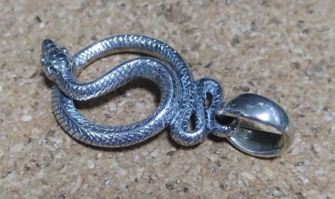 かすう工房 ペンダント 蛇 巳 ヘビ ネックレス シルバーアクセサリー