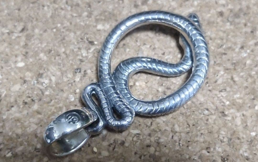 かすう工房 ペンダント 蛇 巳 ヘビ ネックレス シルバーアクセサリー