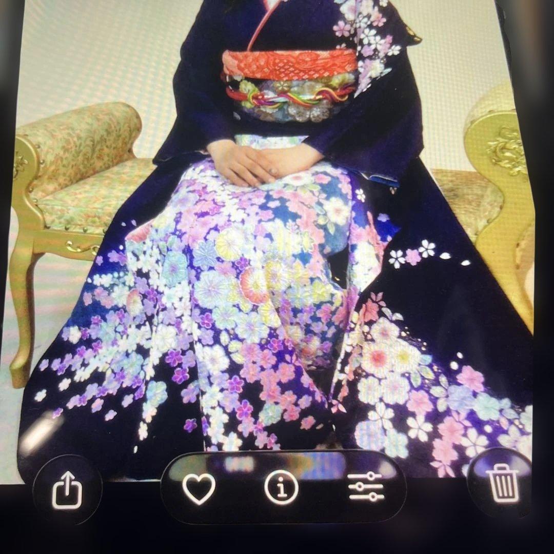 辻ヶ花振袖花絞り金通し