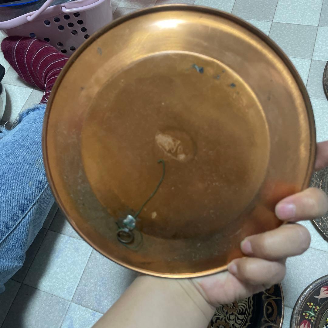 トルコ土産 銅製 トレー 飾り皿 プレート